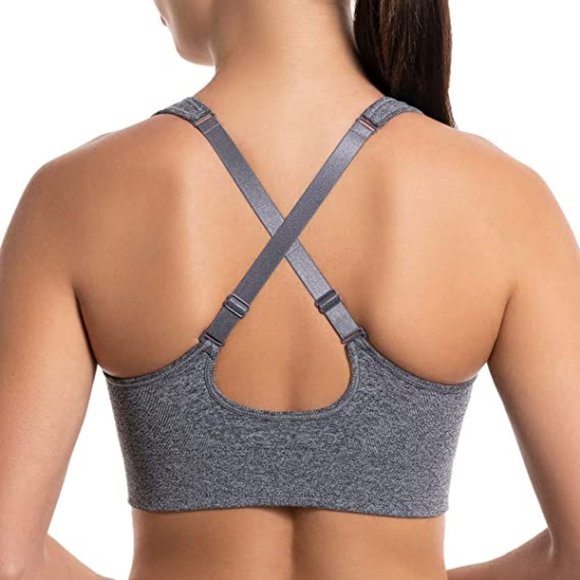New Puma Seamless Sports Bra Grey Size S - Picture 2 of 8